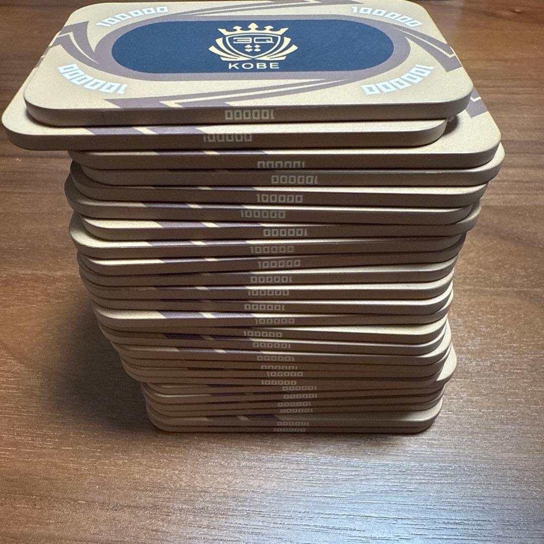 ポーカー チッププラーク高額チップ長方形 (10万25枚)