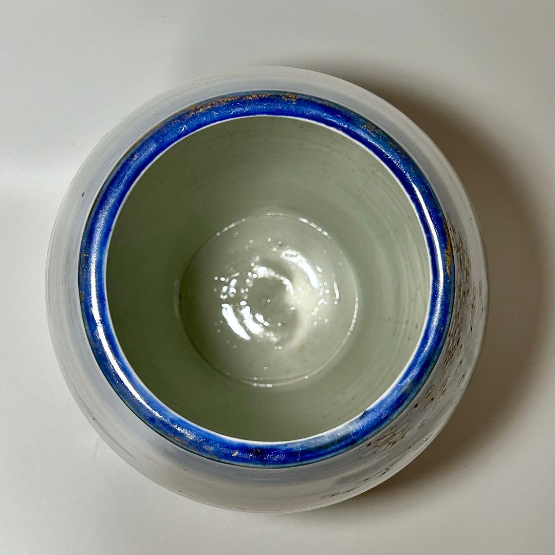 香蘭社 明治初期 釉下彩上絵花鳥図大花瓶 有田 伊万里