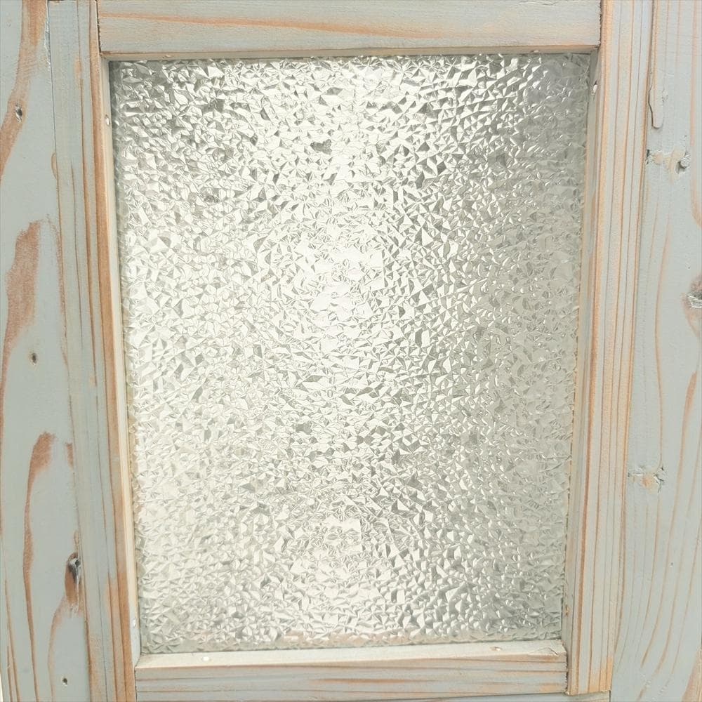 展示品　レトロガラス　シャビー　ハンドメイド　キャビネット　飾り棚　フレンチ　E