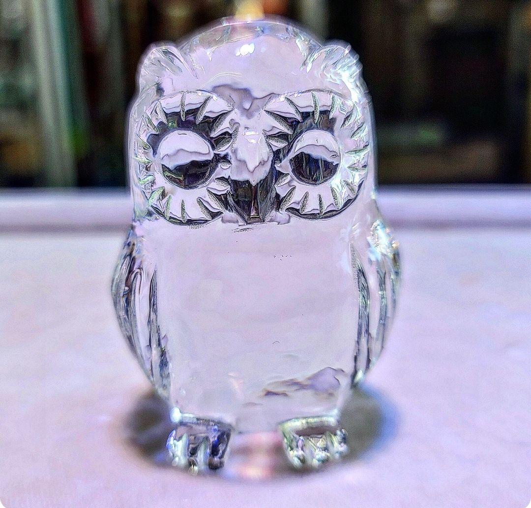 天然水晶　ふくろう　MADE IN JAPAN