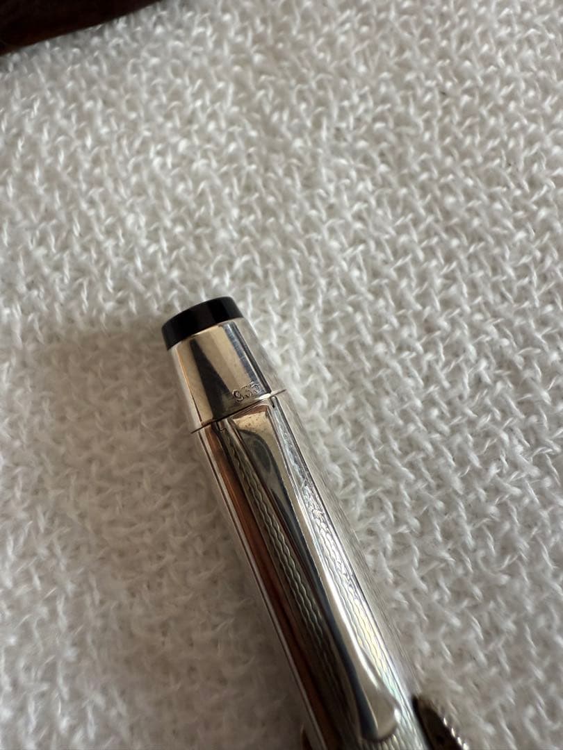 モンブラン四色のボールペン、スターリングシルバー、935銀