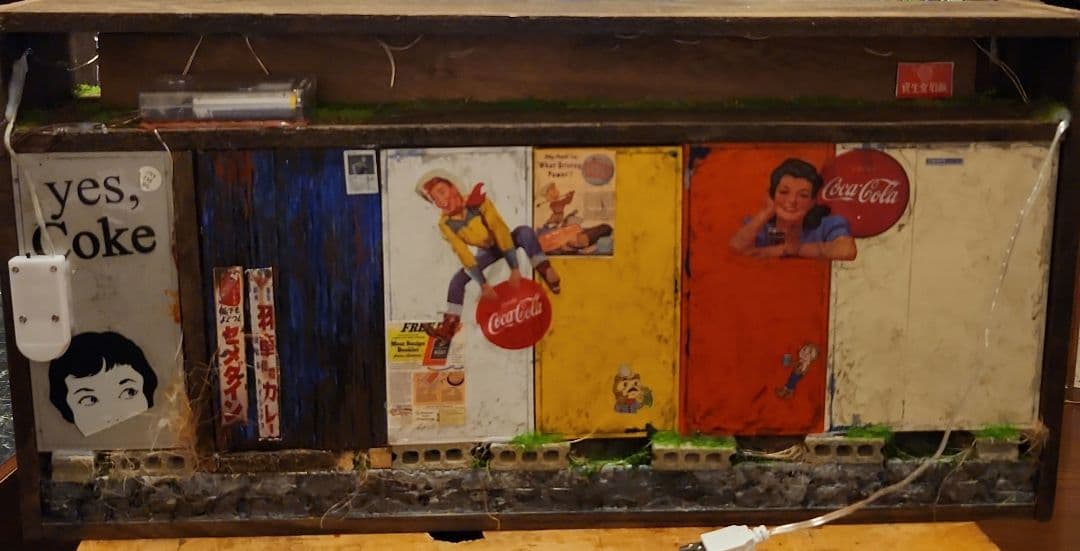 1/12 昭和　レトロ　自販機　ホーロー看板　ジオラマ