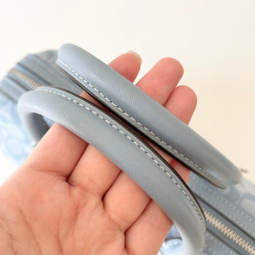 【新品】COACH 2way ハンドバッグ ローアン サッチェル シャンブレー