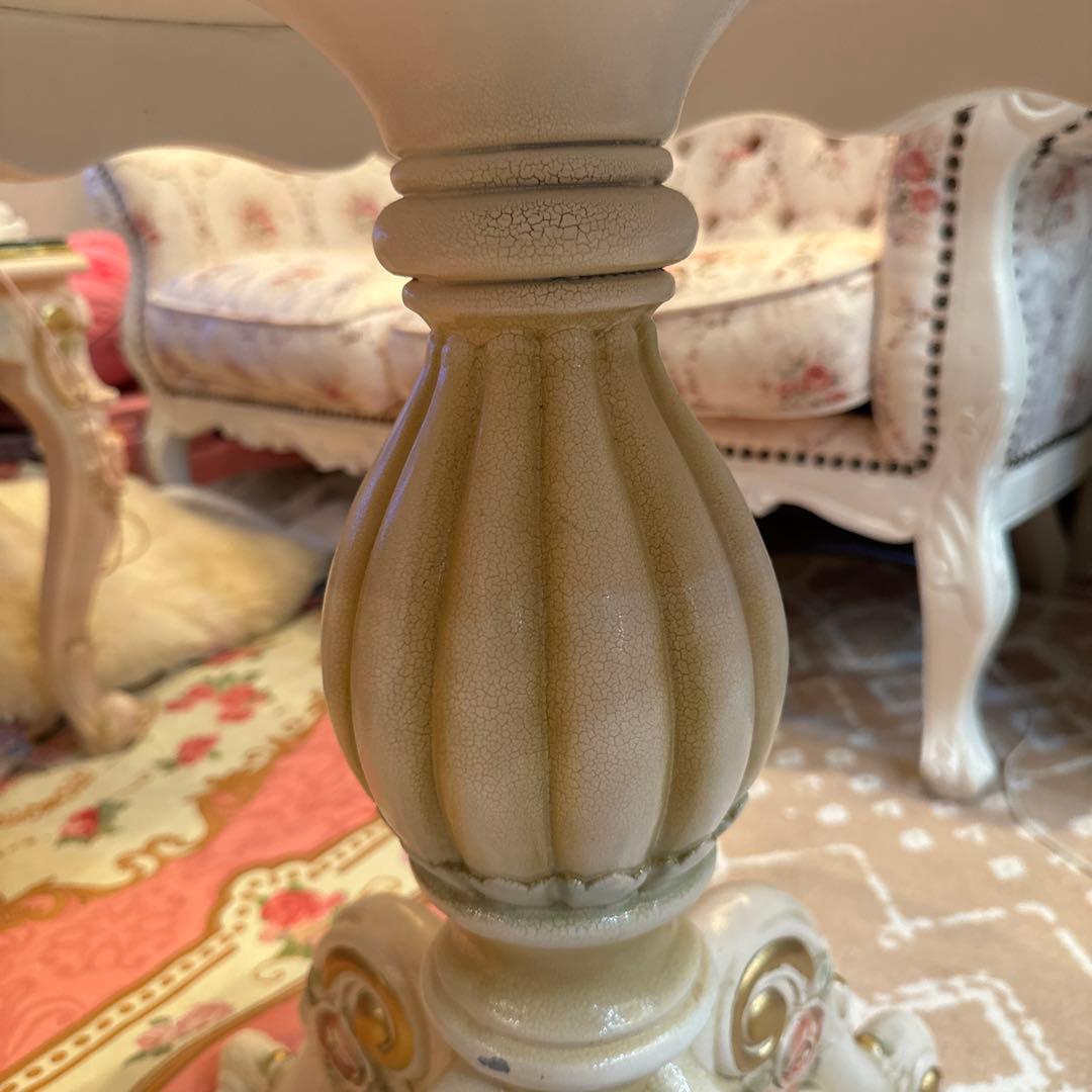 ロココ調 ラブテーブル白 ホワイト姫家具mayumiyamazaki777