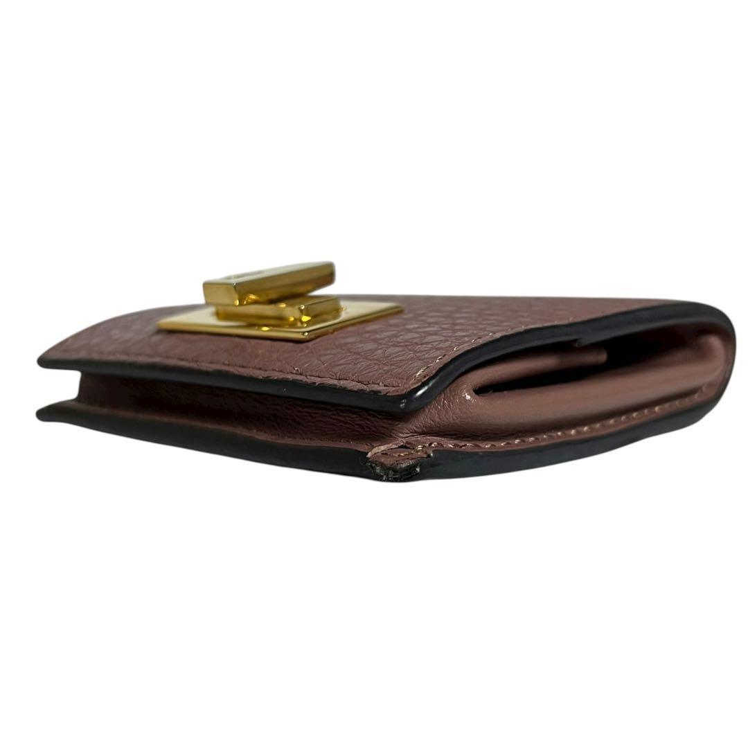 レア✨フェンディ ケース ピーカブー ターンロック レザー ピンク