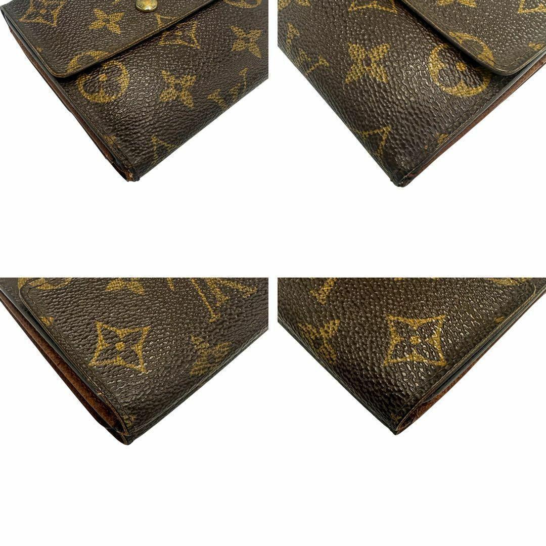 【美品】ルイヴィトン Wホック財布 モノグラム コンパクト 3つ折りSP0042