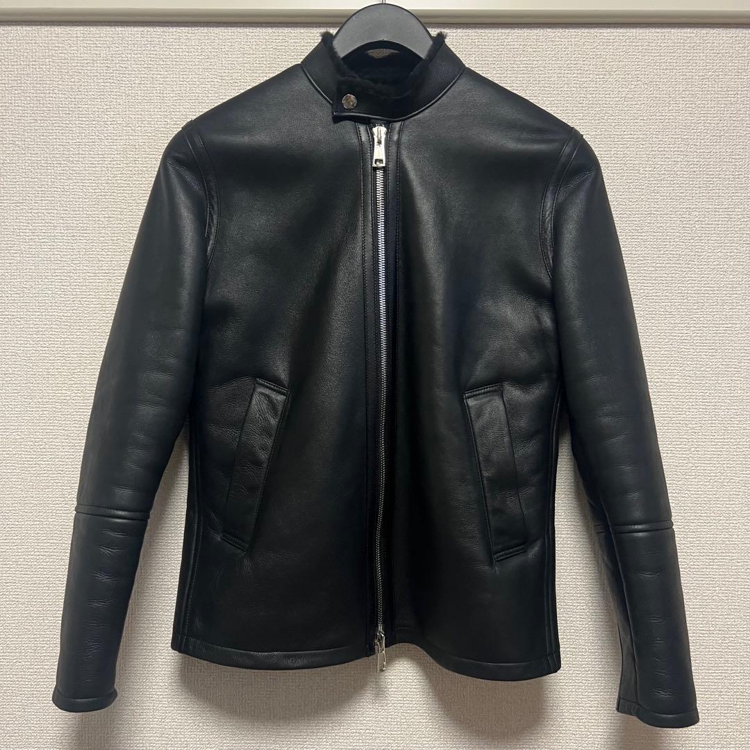 美品【AKM】スパニッシュストレートムートン　シングルライダース　サイズS