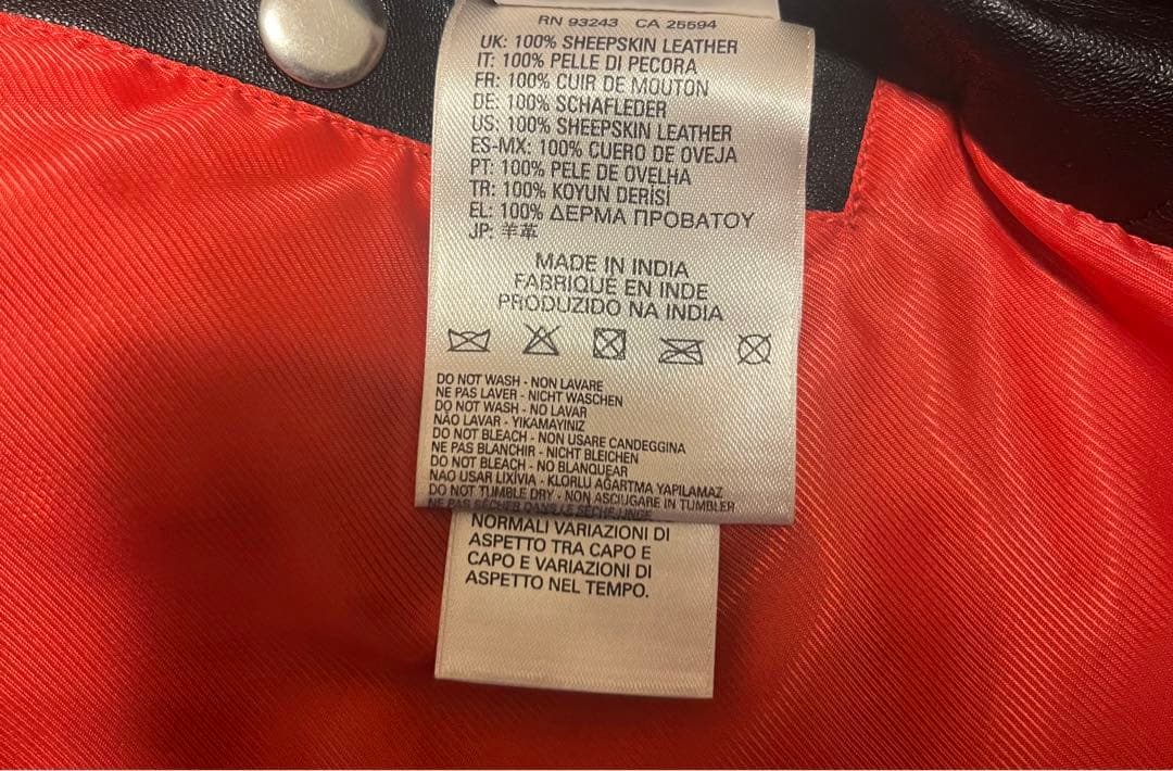 DIESEL ディーゼル レザージャケット 羊革　MLXCロゴ Mサイズ