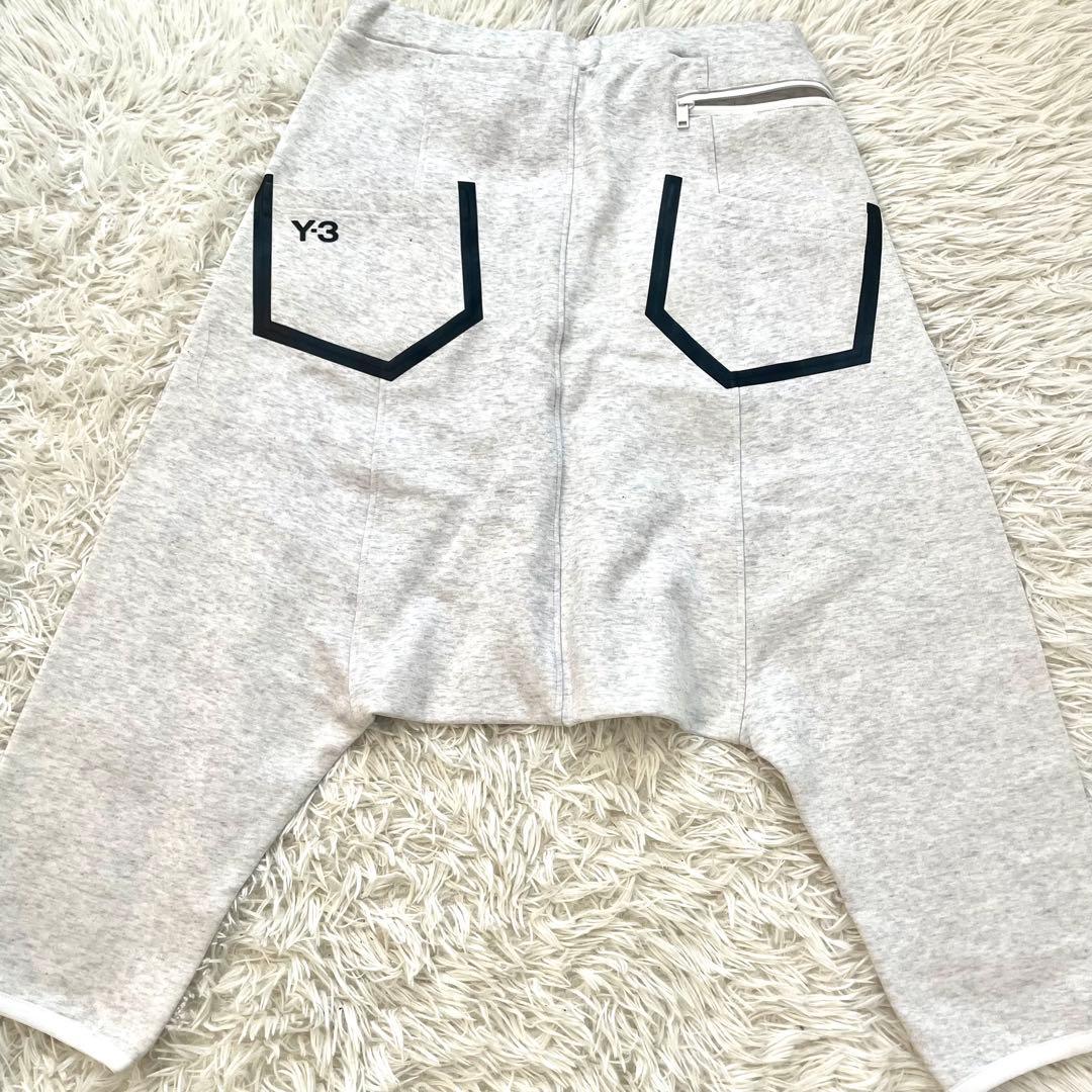 【極美品】ワイスリー　ヨウジヤマモト　サルエル　スウェット　グレー　ロゴ　y-3