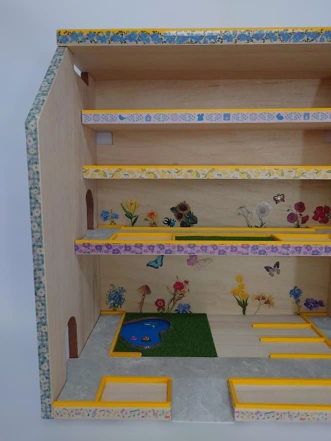 トミカ木製手作り駐車場（スモ－ルイエロ－）SY04