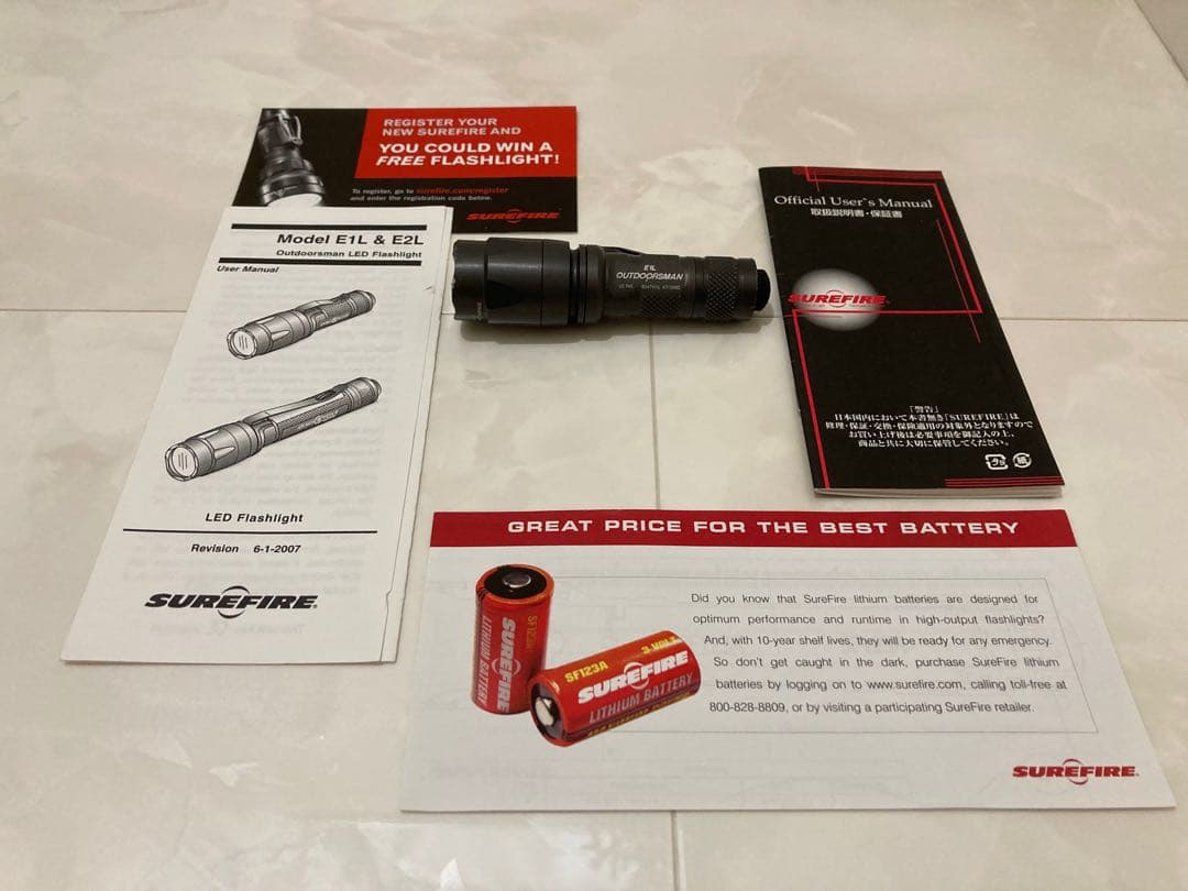 SureFire E1L OUTDOORSMAN LEDフラッシュライト