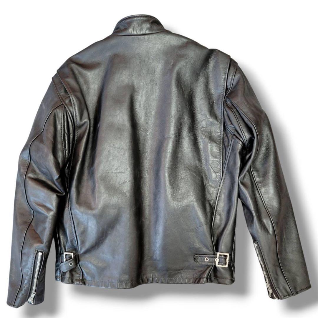 米国製　サイズ42 ショット 641 シングルライダース カウレザー 黒