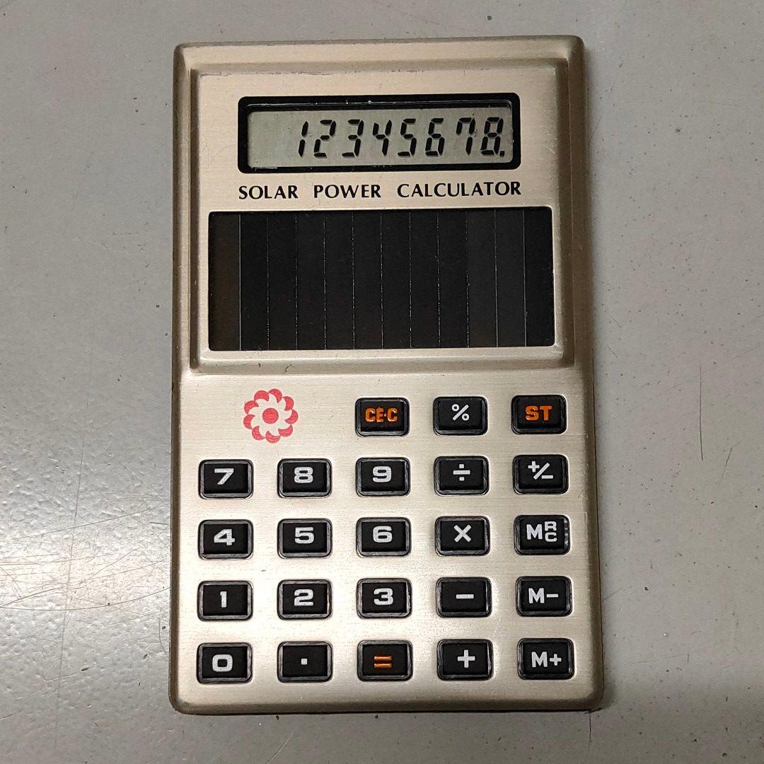 太陽電池式電卓　V-007　SOLAR POWER CALCULATOR