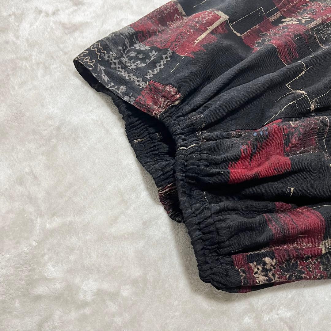 服　　　Y's ヨウジヤマモト　総柄　アシメ　バルーンパンツ　ユニセックス