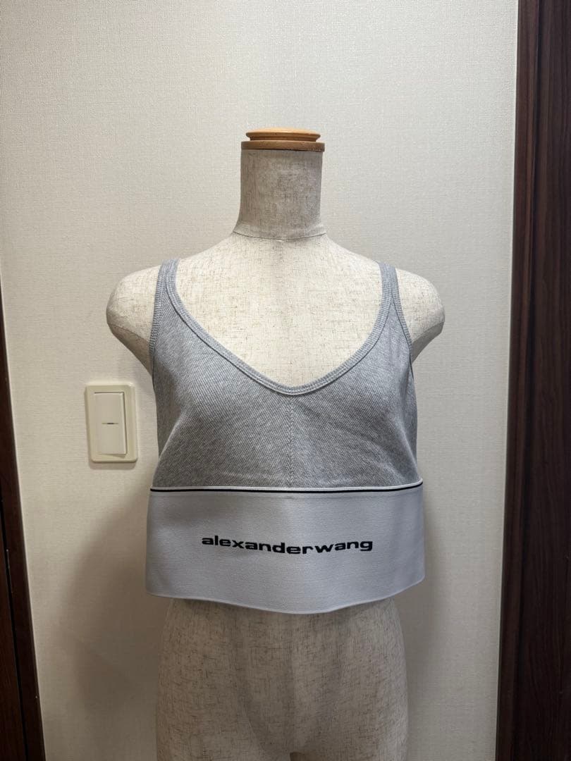 alexanderwang グレー クロップドタンクトップ