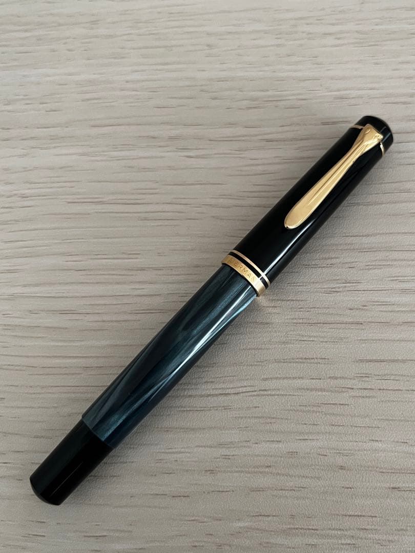 ペリカン マーブルグリーン万年筆＆ボールペンセット 箱入りインク付き