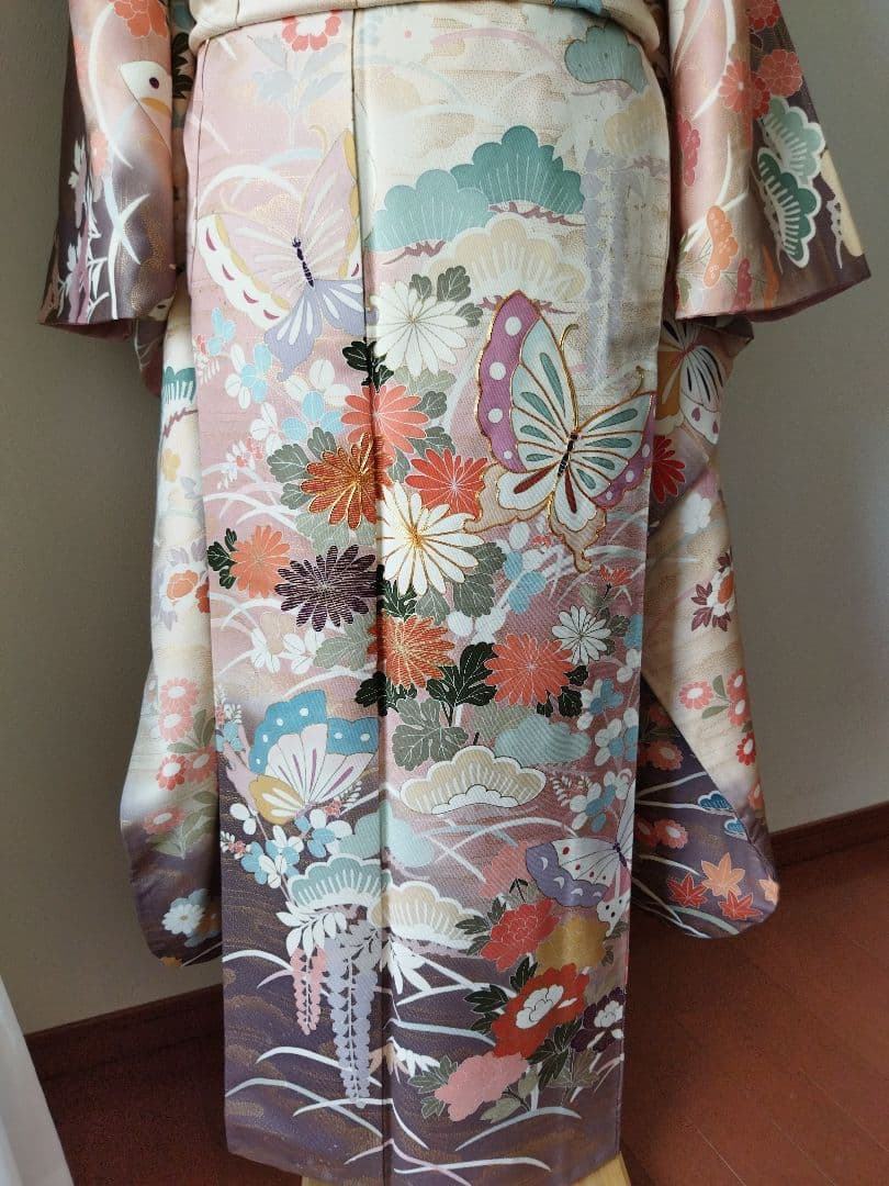 TAO様　432.可愛いくすみピンク　振袖7点セット 正絹　フルセット　成人式