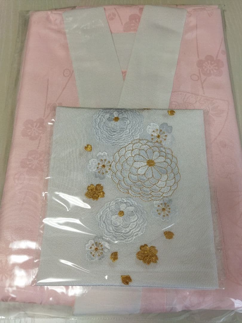 TAO様　432.可愛いくすみピンク　振袖7点セット 正絹　フルセット　成人式