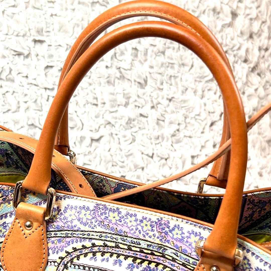 希少 ETRO エトロ ペイズリー 2way ショルダーバッグ トート マルチ