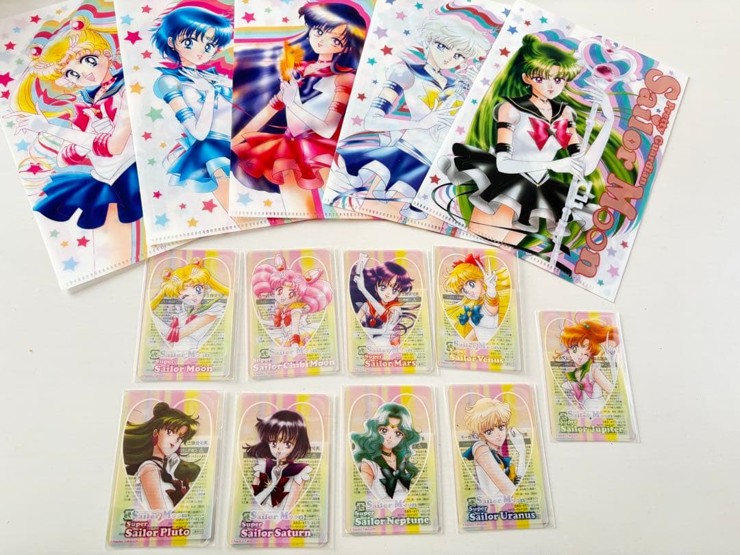 【即日発送】セーラームーン 明治 クリアカード9枚 A5ファイルコンプセット