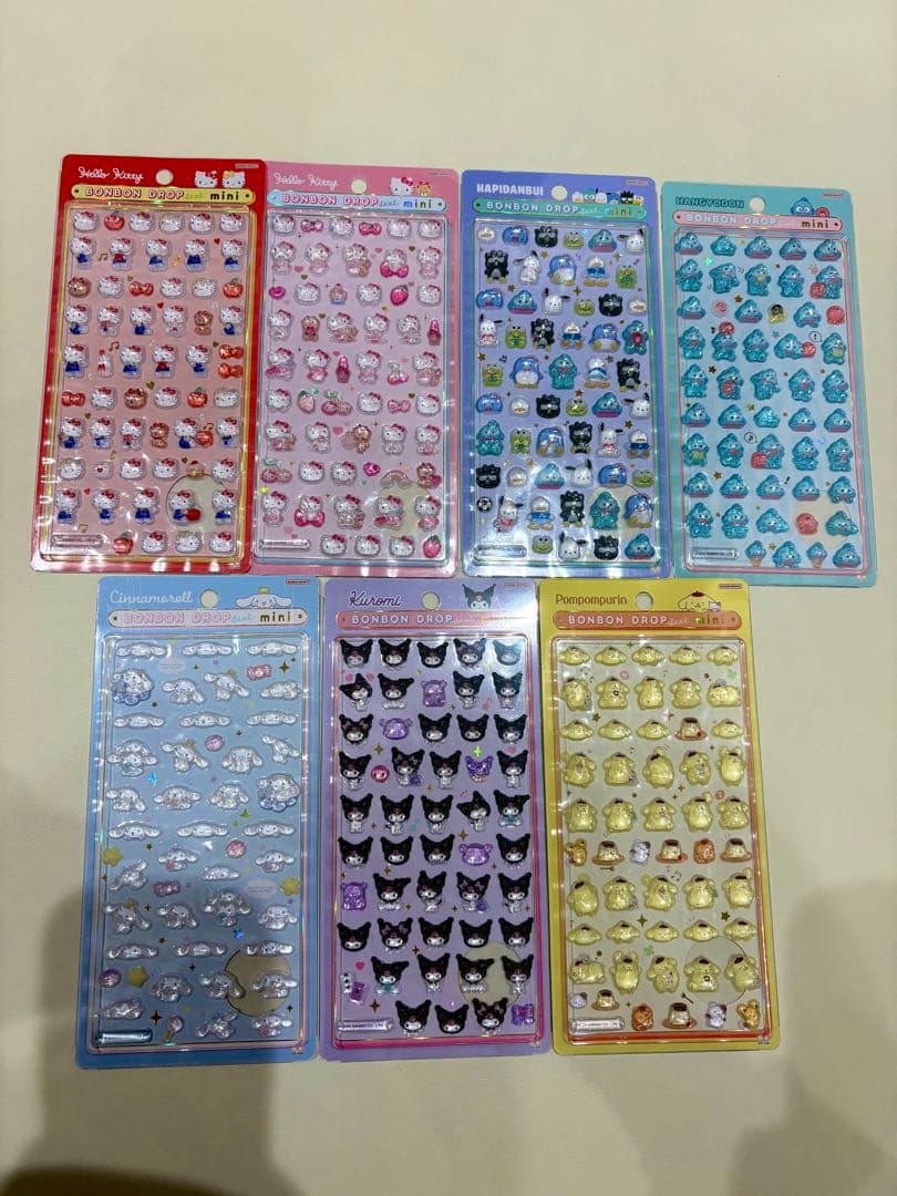 【正規品】クーリア　ボンボンドロップシール　mini サンリオ　7枚セット