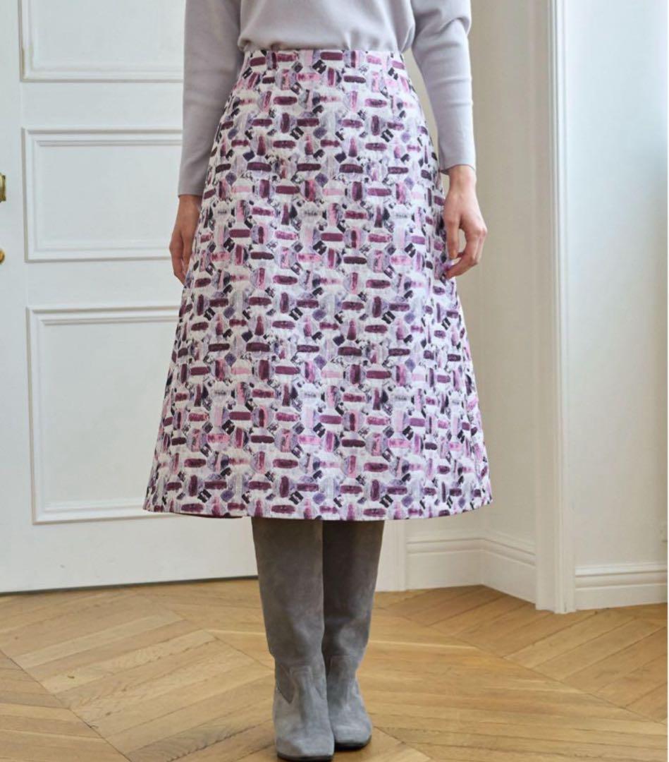 美品✨ANAYI アナイ オードトワレジャガード 後ろ切替 スカート 38