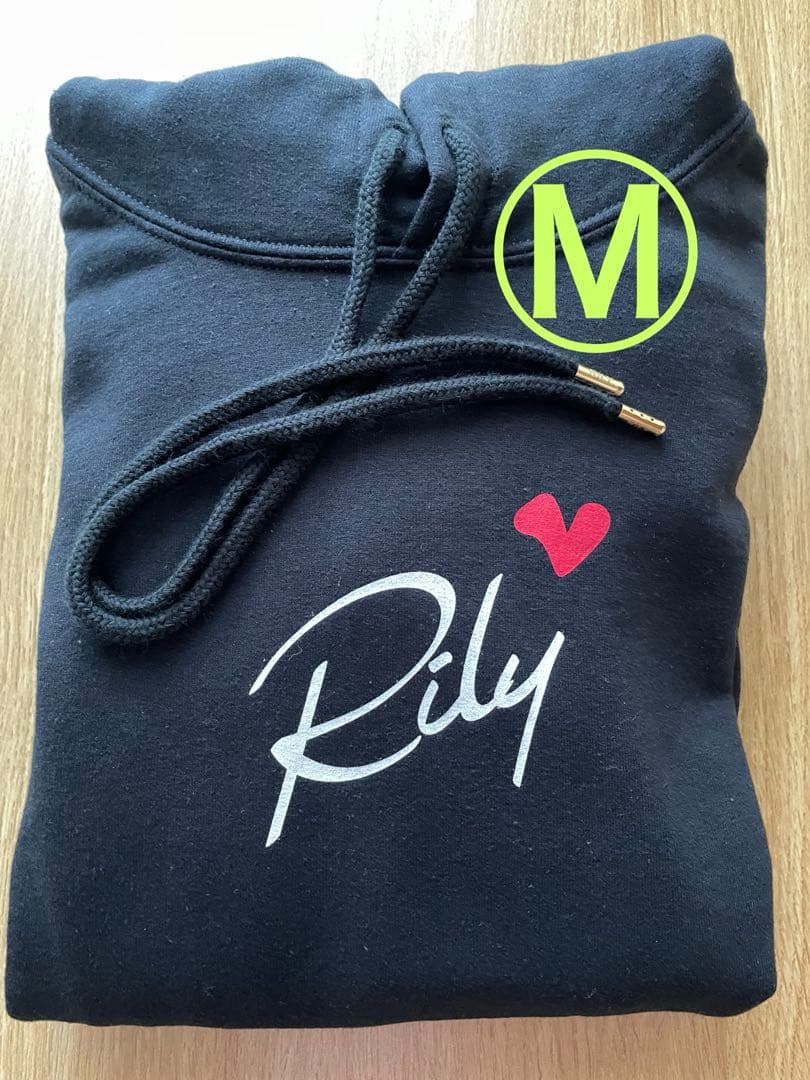 今市隆二 RILYハートロゴ黒パーカー Mサイズ