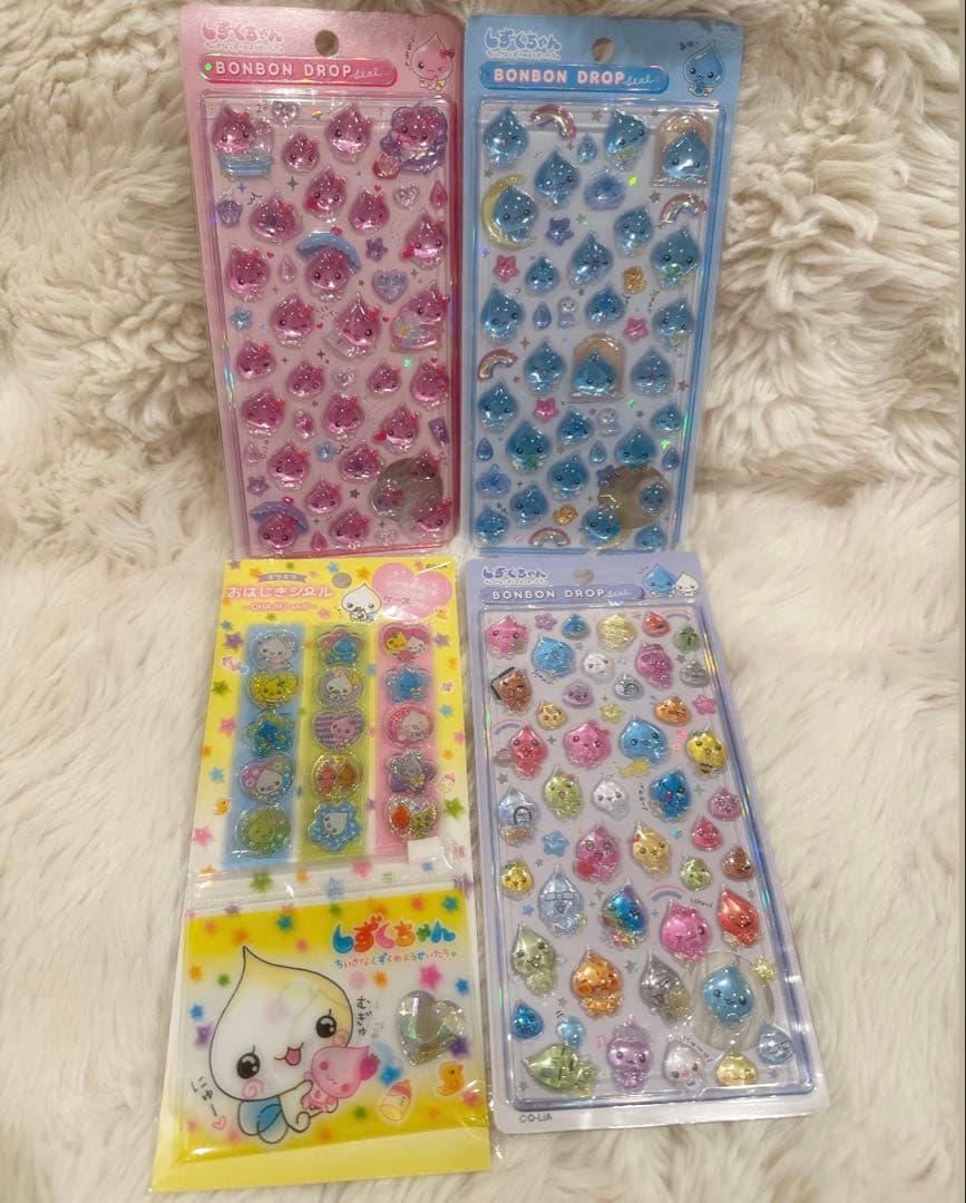 ボンボンドロップシール　おはじきシール　みるみるちゃんしずくちゃんうるおいちゃん