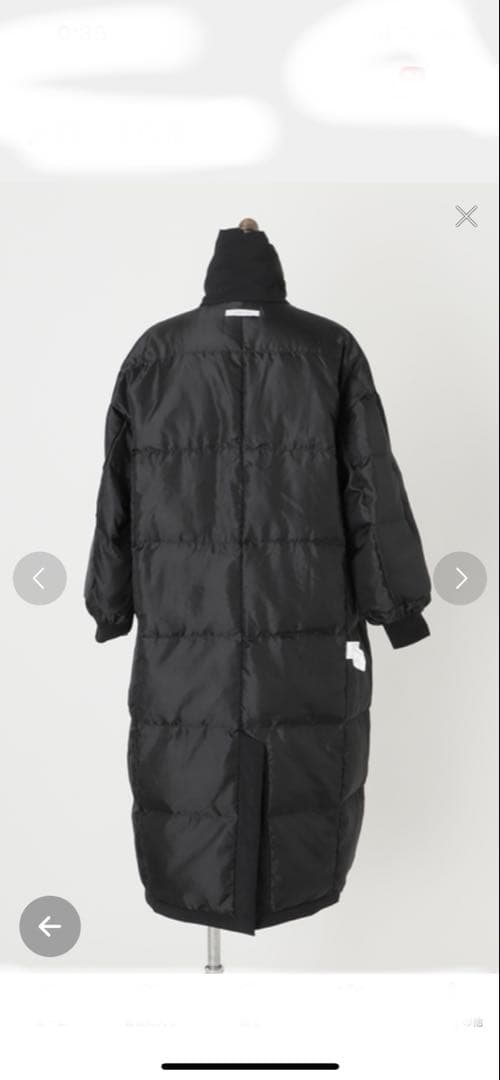 B.C STOCK ワッシャーナイロンダウン チェスターコート　ブラック　S