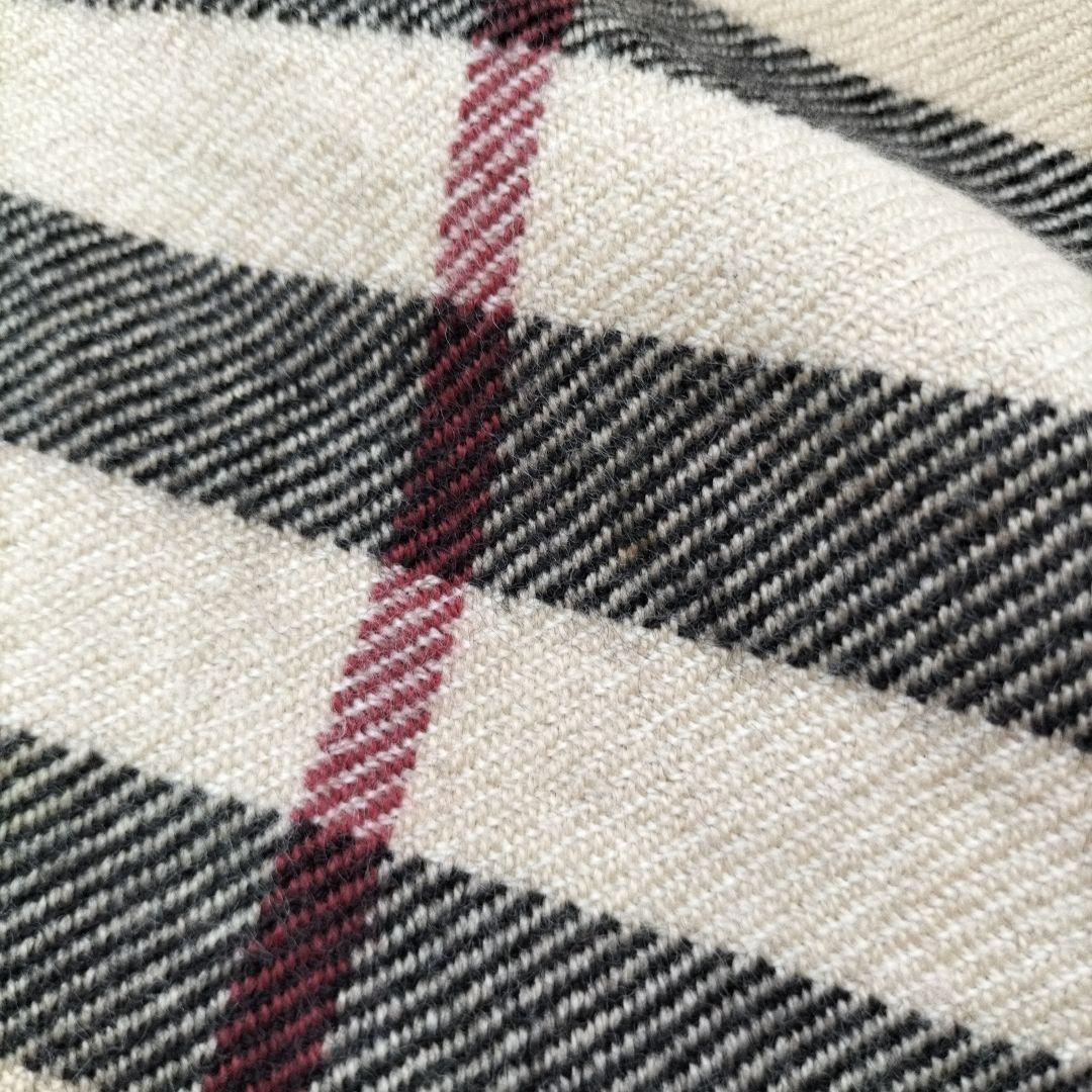 バーバリーロンドン　メガチェック　アシンメトリー ウールスカート ベージュ 40