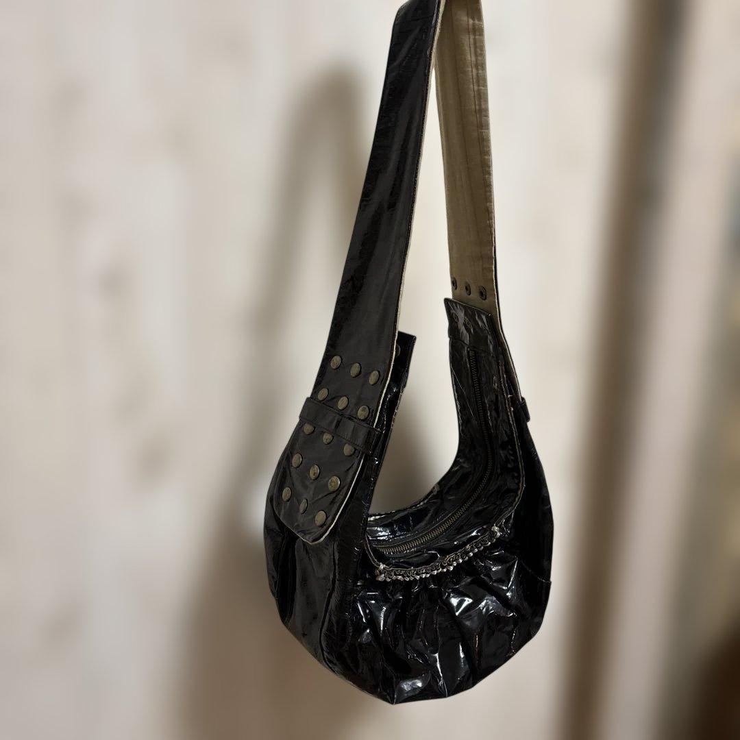 エバゴス　ebagos エナメル　スタッズバッグ　used