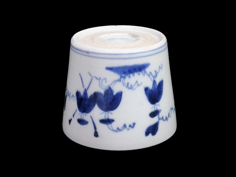 古伊万里　染付　朝顔の図　蕎麦猪口　C615AS-CXh