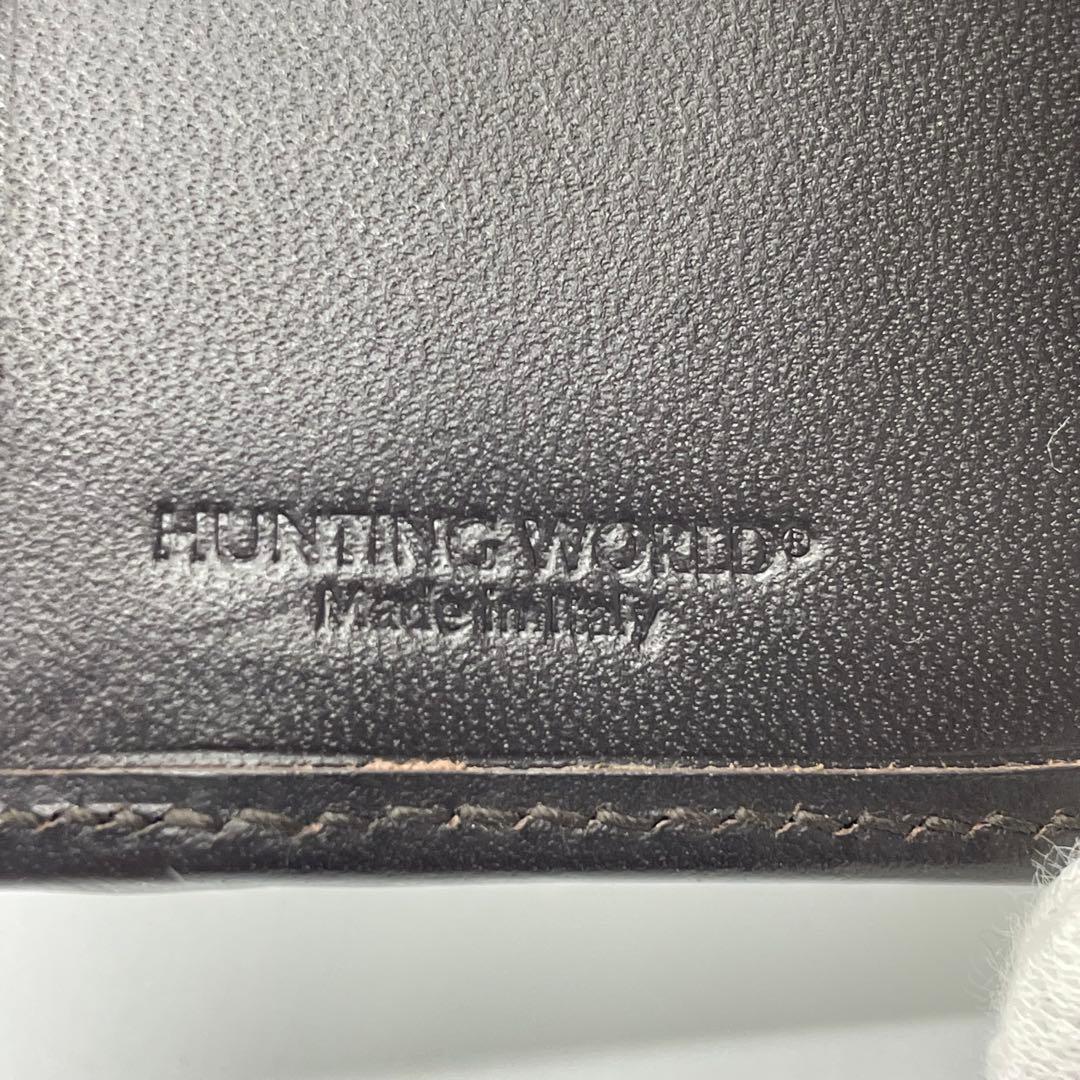 【美品】 ハンティングワールド コンパクトウォレット 折り財布 w2
