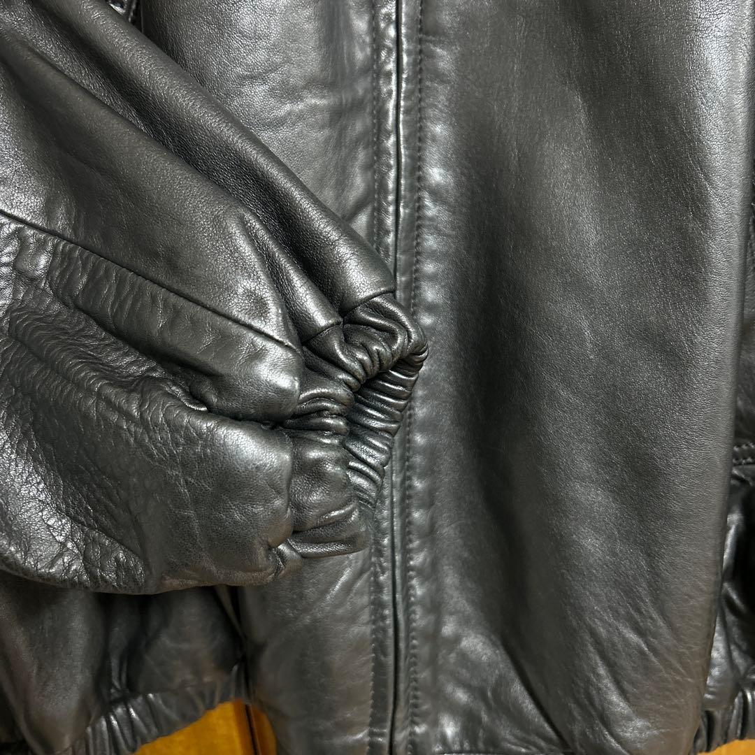 ポルトガル製XL ポロラルフローレン レザースイングトップジャケット ポニー無し