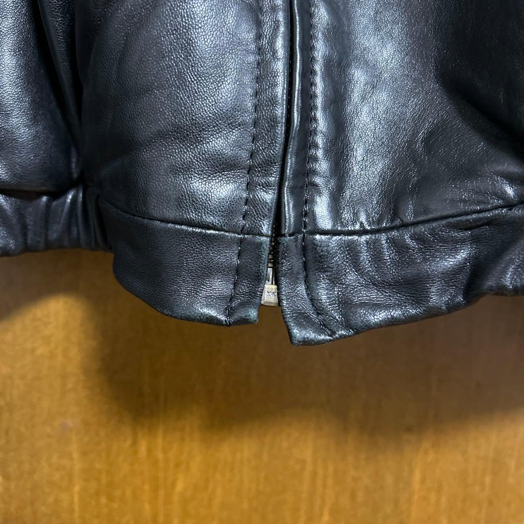 ポルトガル製XL ポロラルフローレン レザースイングトップジャケット ポニー無し