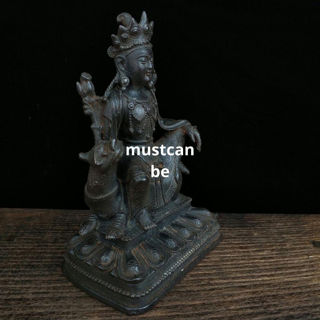 鉄器 仏像 文殊菩薩 茶室 仏堂 書斎 工芸品 置物