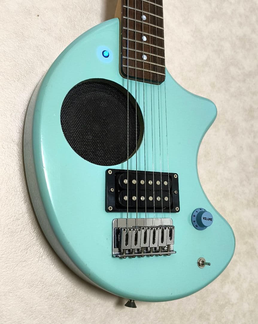 最終値下!【美品】ZO-3 ライトブルー アンプ内蔵ミニギター 青LED