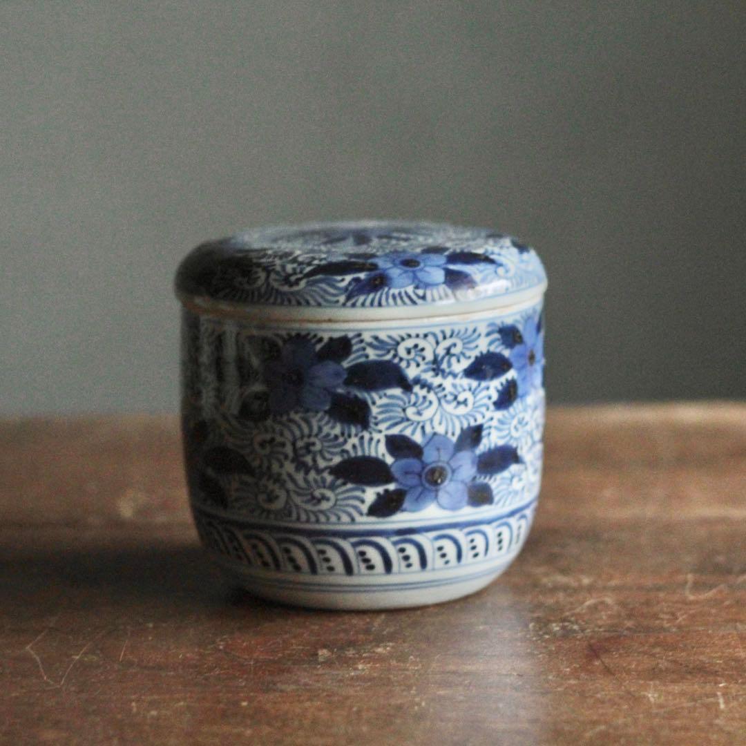 古伊万里 染付 蓋物 古美術 古道具 アンティーク ボンボニエール