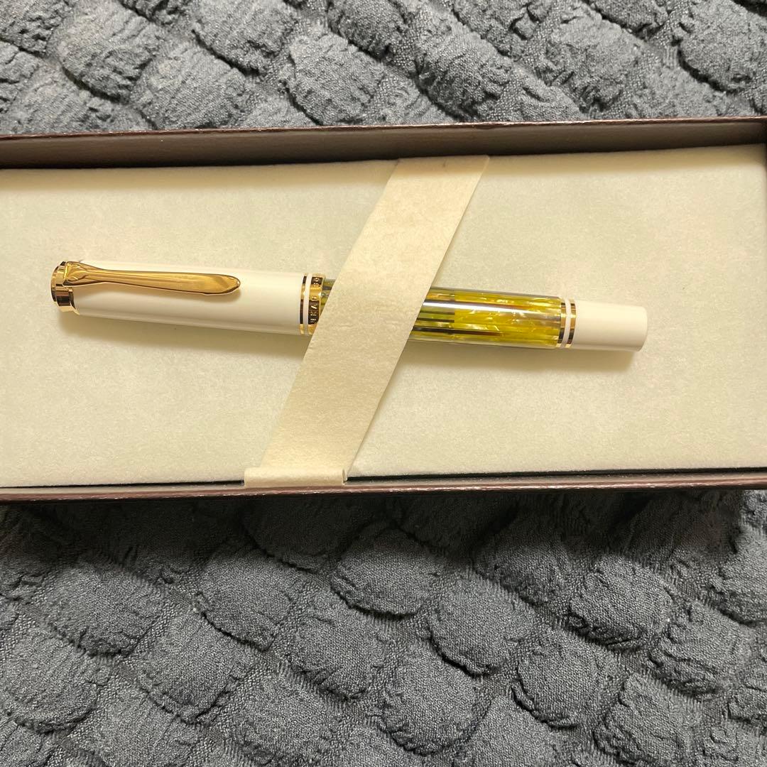 Pelikan ペリカン 万年筆 スーベレーン ホワイトトータスtopazインク