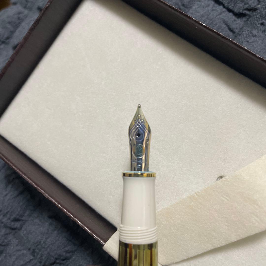 Pelikan ペリカン 万年筆 スーベレーン ホワイトトータスtopazインク