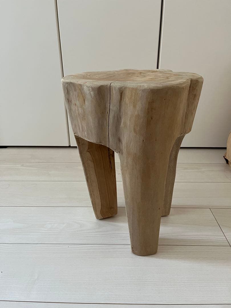 antry Rustic Wood ログスツール