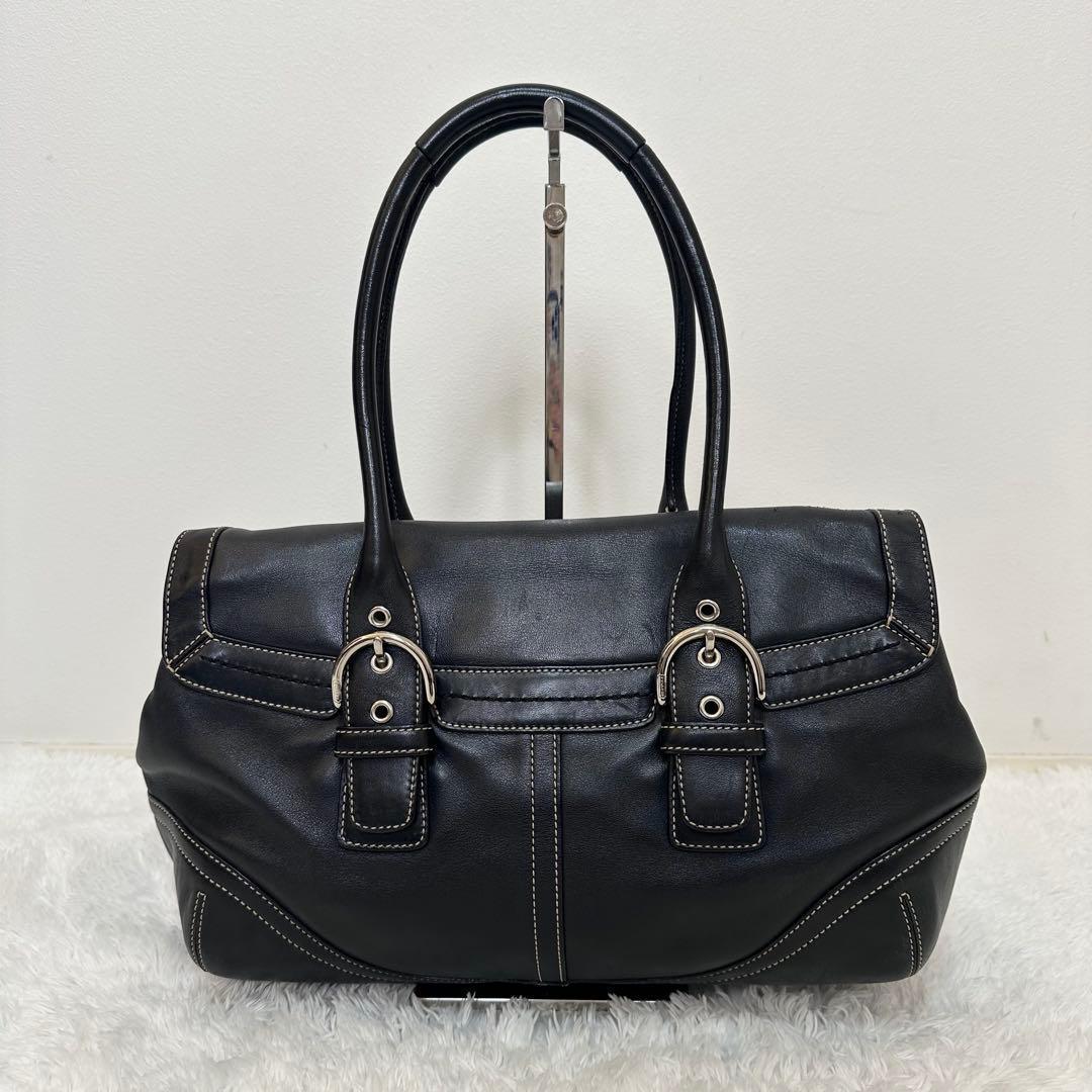 ✨希少✨COACH ソーホー ショルダーバック トート 黒 レザー y2k