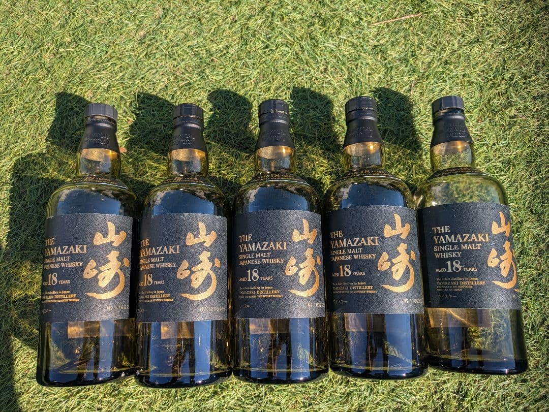 山崎 18年 シングルモルトウイスキー 空瓶５本