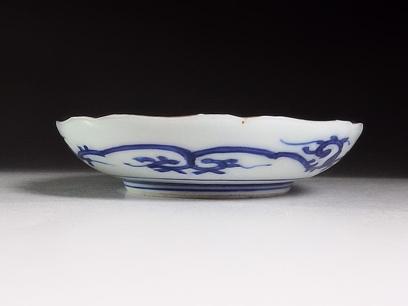 大聖寺伊万里　金襴手　獅子に金唐草　牡丹の図　４枚　A158A-AMf