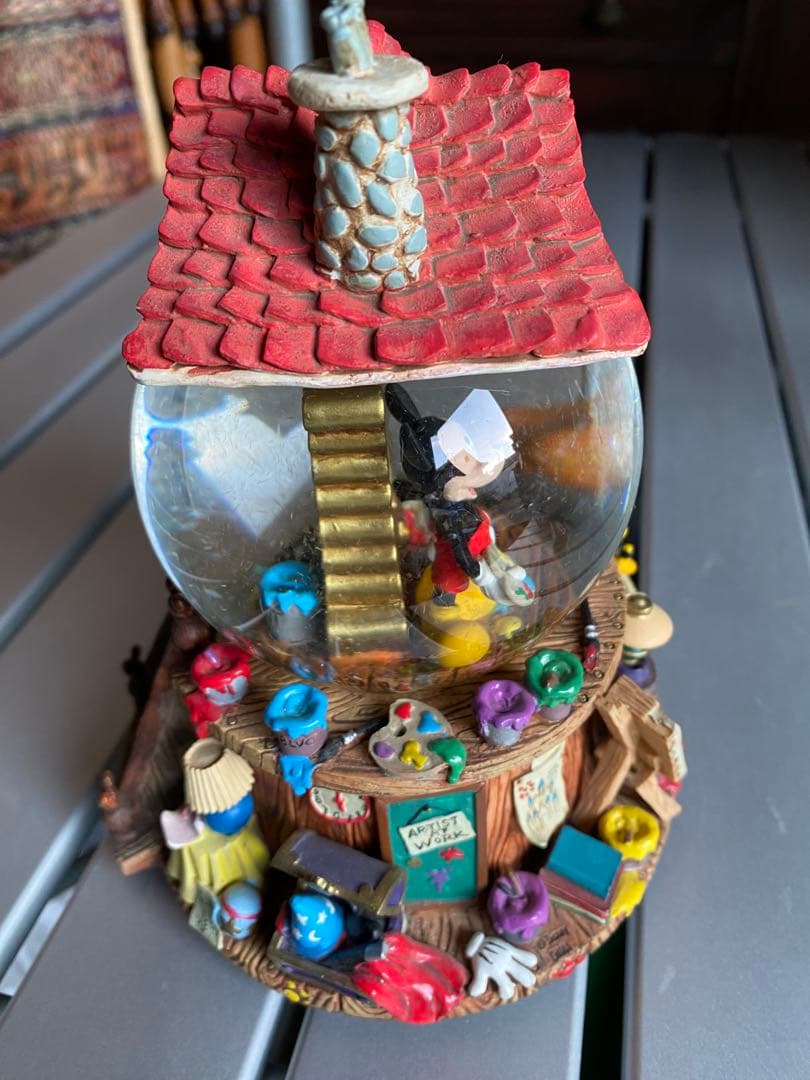 ディズニー　オルゴール付スノードーム　ミッキーマウス レア