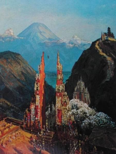 CL.DAKE.JR （C.L.　ダケ　JR.）、山寺、希少な額装用大判画集画