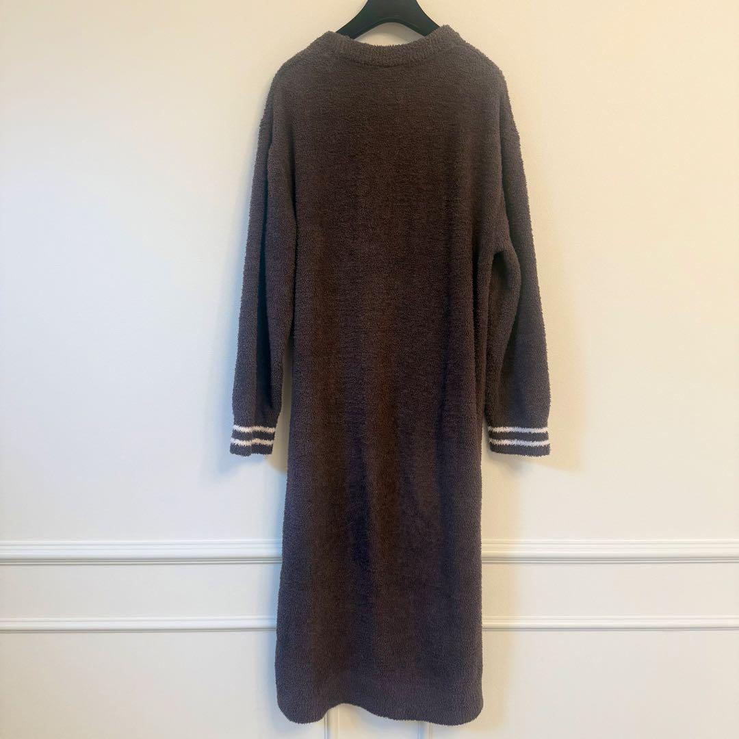 極美品 gelato piqueシュナウザー ジャガード ワンピースダークグレー