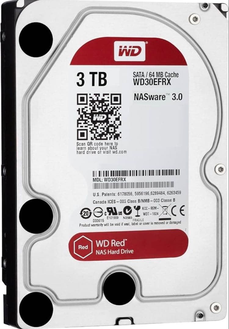 WD Red 3TB HDD WD30EFRX NAS用 動作品