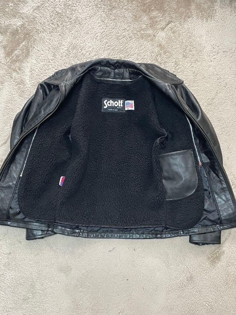 【週末セール】美品 Schott .N.Y.C ショット シングル ライダース