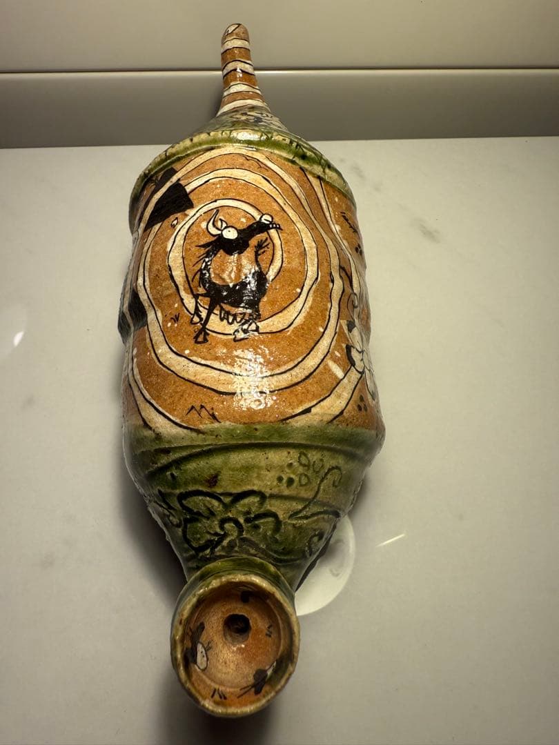 池田省吾 作　陶製喫煙パイプ 25cm